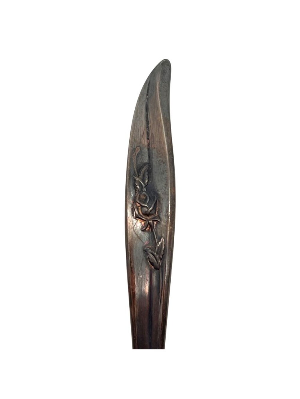 1847 Rogers Bros IS International Silver-Plated Floral Embossed Ladle Has Patina - Picture 3 of 8